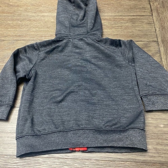 Nike baby zip up hoodie jacket size 12 months. Dark gray red logo - Picture 2 of 5